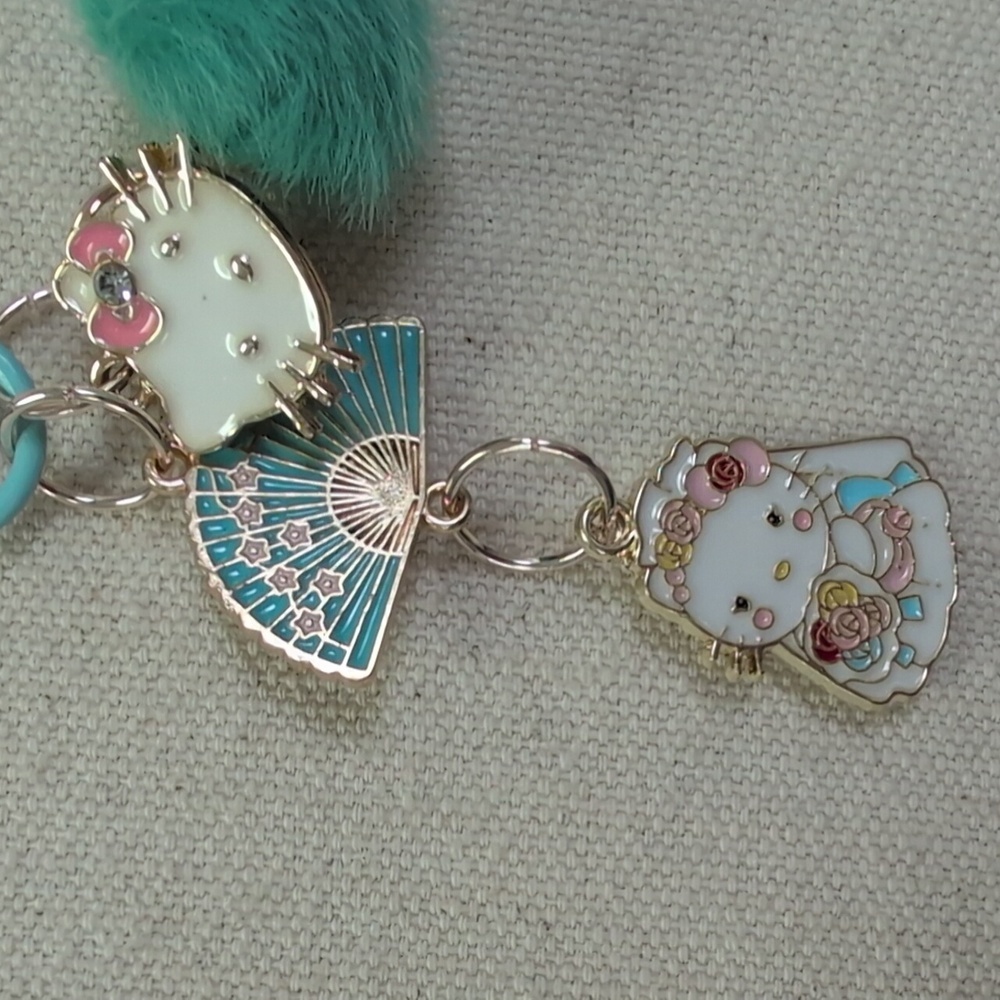 Cute Hello Kitty bride Handmade Keychain Bag Charm *Customizable* - Picture 6 of 8
